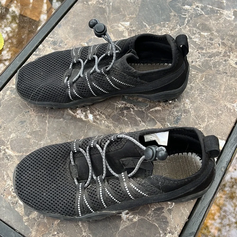 Youth black water shoe- mesh swim sandal/ water sneaker- youth 2